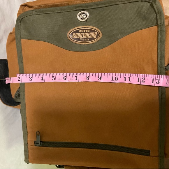 Bucket Boss Briefcase/ Messenger Bag Olive Green/Camel Brown - Picture 15 of 15